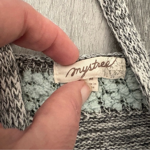 Mystree Striped Knit Camisole in Gray, Pink, and Mint - Picture 5 of 5